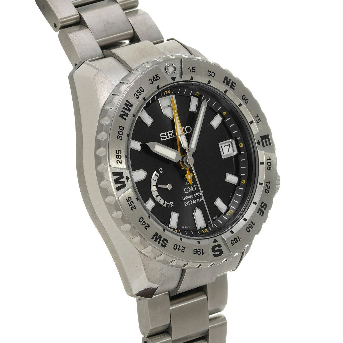 セイコー SEIKO プロスペックス LXライン スプリングドライブ GMT SBDB029 ブラック メンズ 腕時計 セイコー 時計 高級腕時計 ブランド 【ローン48回払い無金利】【中古】