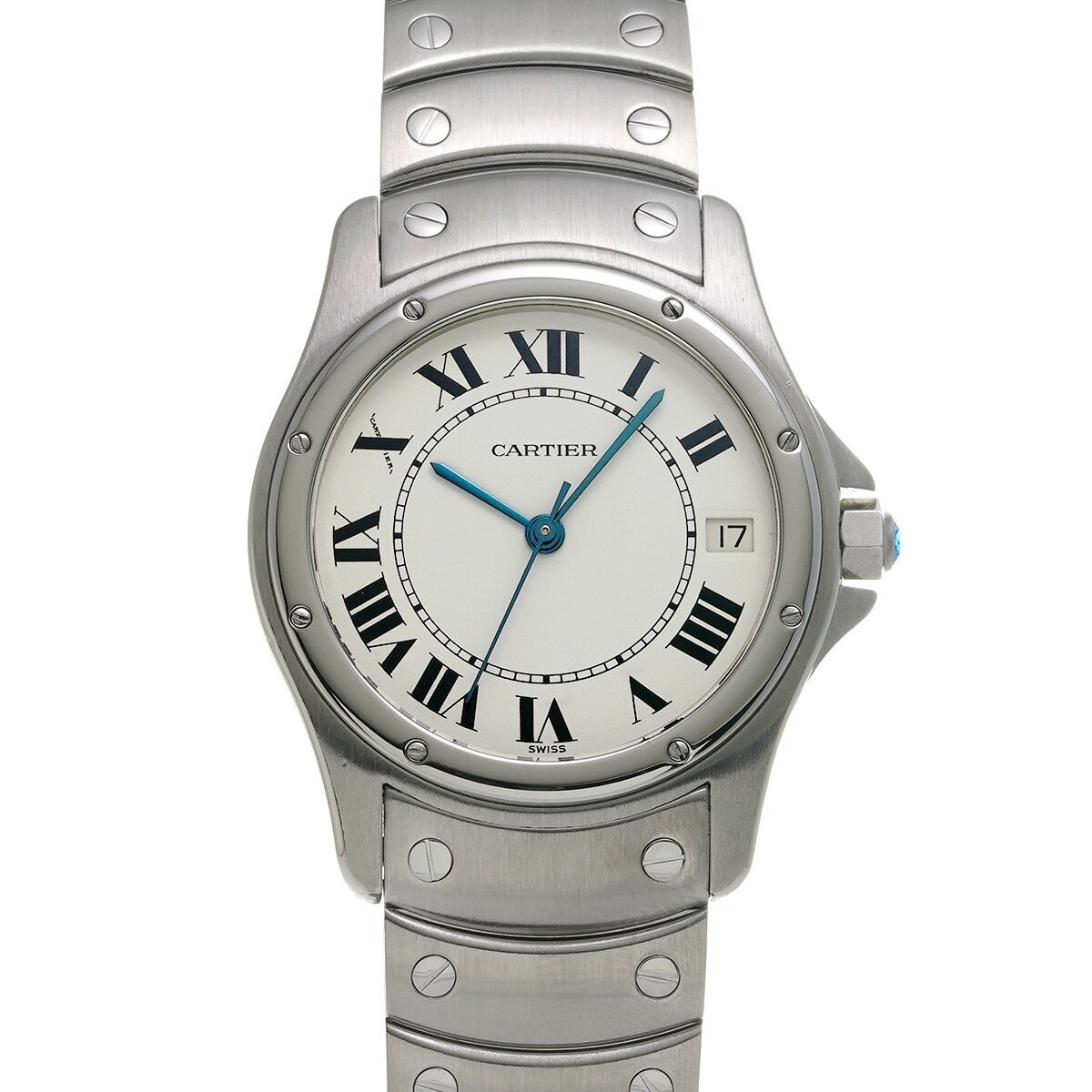 カルティエ CARTIER サントスクーガー LM W20026K1 ホワイト メンズ 腕時計 カル ...