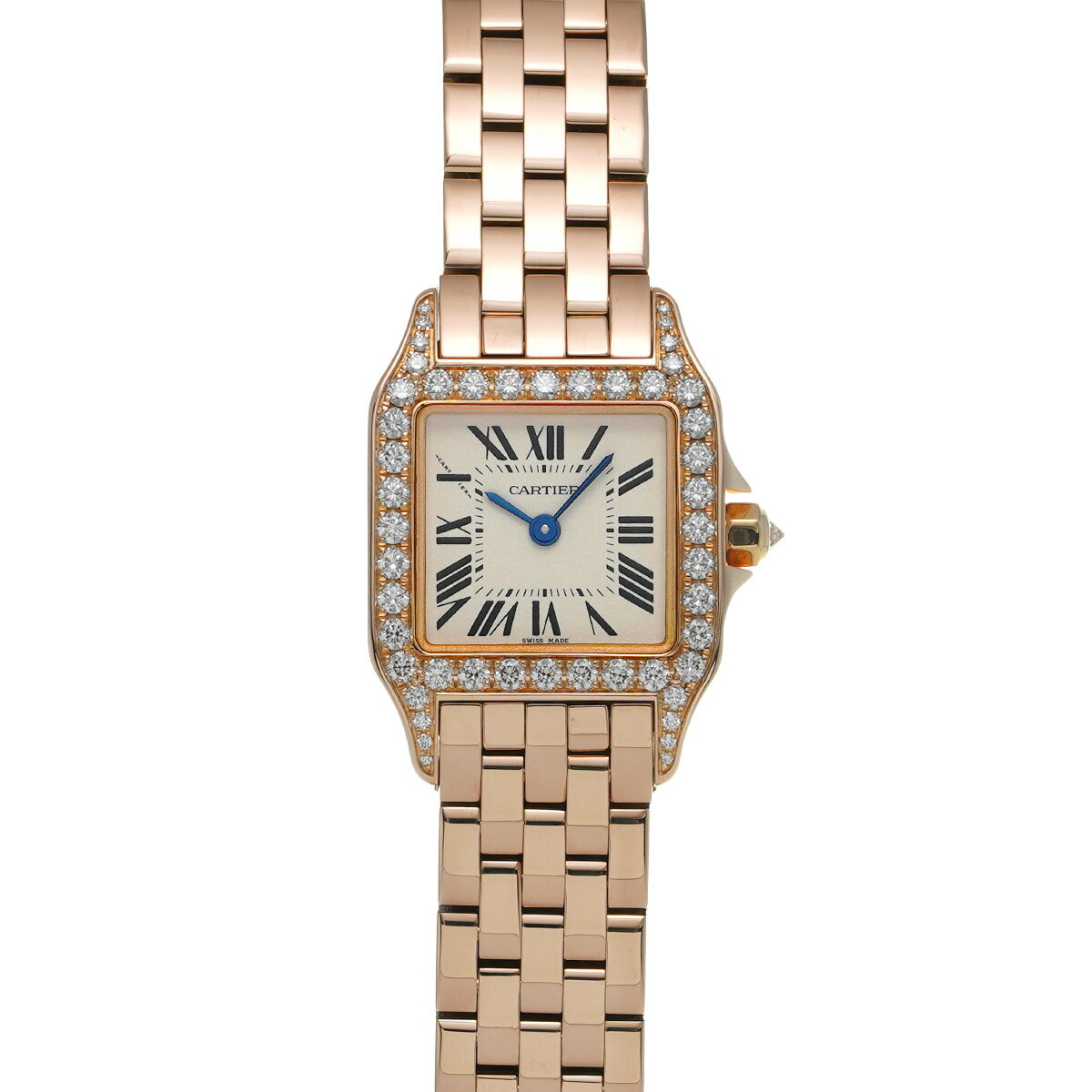 カルティエ CARTIER サントス ドゥモワゼル WF9008Z8 アイボリー レディース 腕時計 カルティエ 時計 高級腕時計 ブランド 【ローン36回払い無金利】【中古】