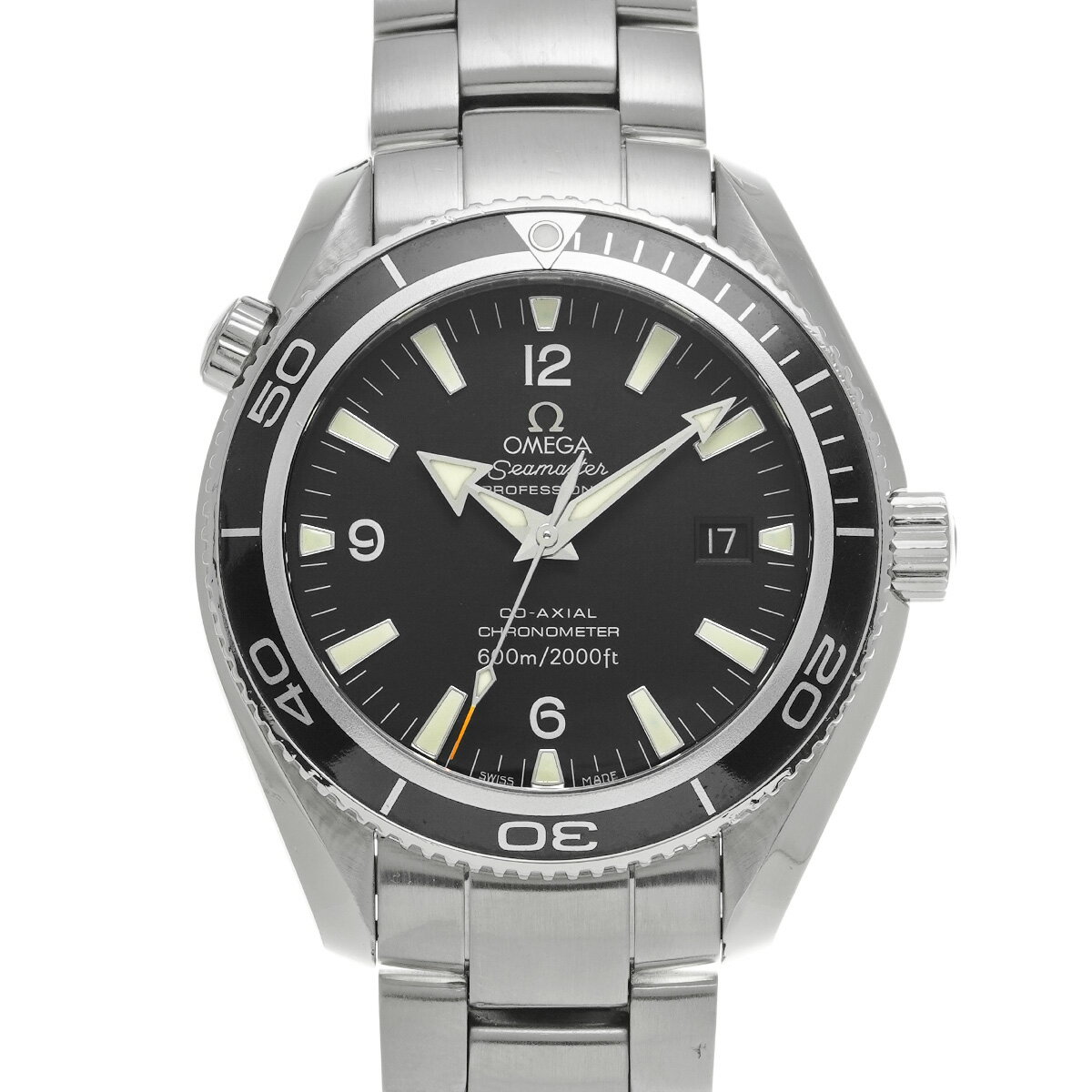 【〜11/27 最大3万円クーポン】オメガ OMEGA シーマスター プラネットオーシャン 600 コーアクシャル 2201.50 ブラック メンズ 腕時計 オメガ 時計 高級腕時計 ブランド 【ローン48回払い無金利】【中古】