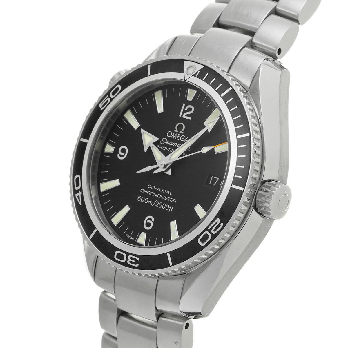 【〜11/27 最大3万円クーポン】オメガ OMEGA シーマスター プラネットオーシャン 600 コーアクシャル 2201.50 ブラック メンズ 腕時計 オメガ 時計 高級腕時計 ブランド 【ローン48回払い無金利】【中古】