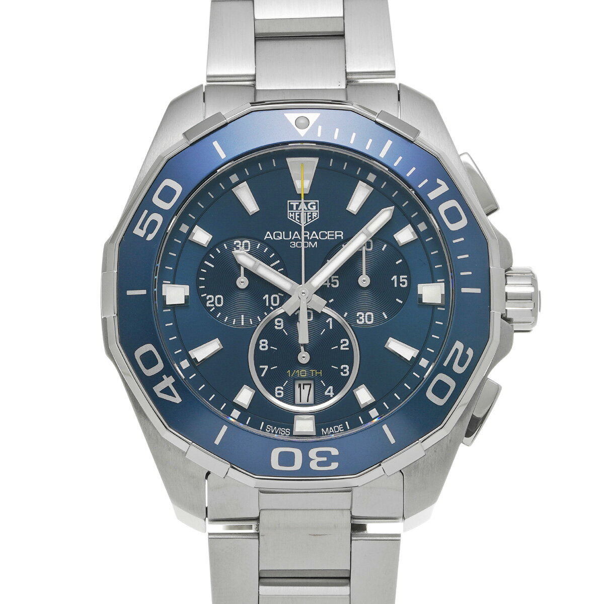 タグ ホイヤー TAG HEUER アクアレーサー クォーツ クロノグラフ CAY111B.BA0927 ブルー メンズ 腕時計 タグ ホイヤー 時計 高級腕時計 ブランド 【ローン48回払い無金利】【中古】