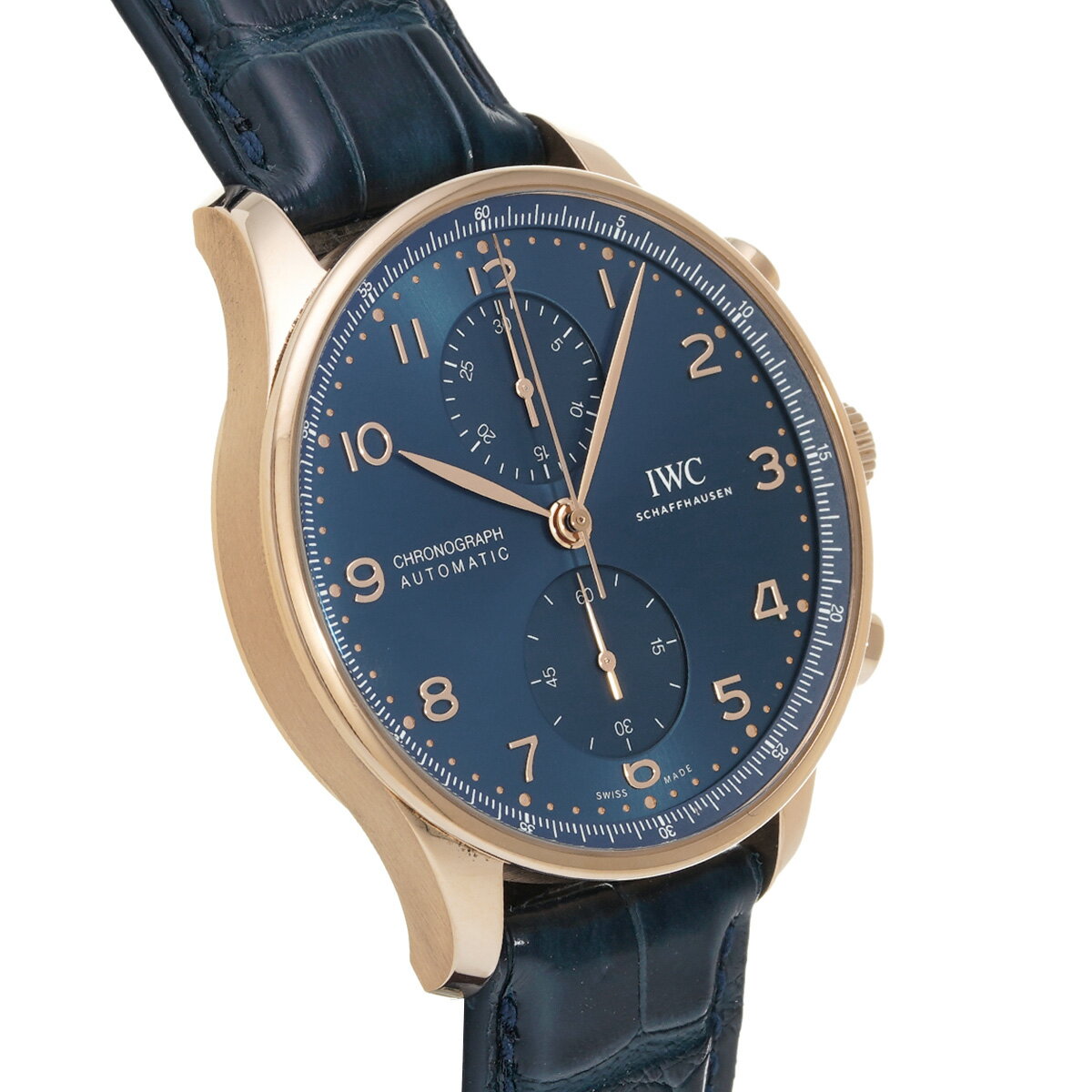 IWC ポルトギーゼ クロノグラフ IW371614 ブルー メンズ 腕時計 IWC 時計 高級腕時計 ブランド 【ローン48回払い無金利】【中古】