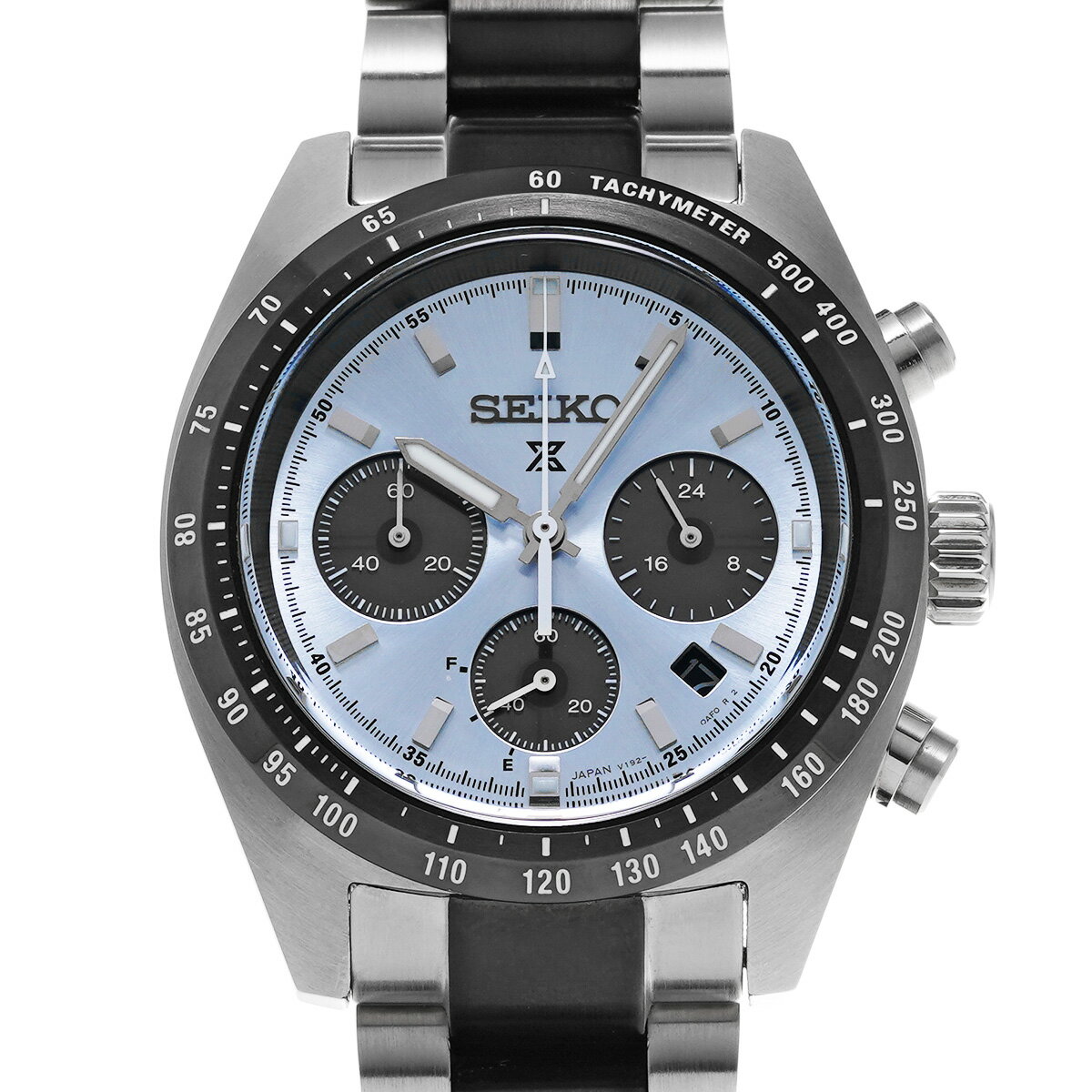 セイコー SEIKO プロスペックス スピードタイマー ソーラークロノグラフ SBDL093 アイスブルー/ブラック メンズ 腕時計 セイコー 時計 高級腕時計 ブランド 【ローン48回払い無金利】【中古】(2)