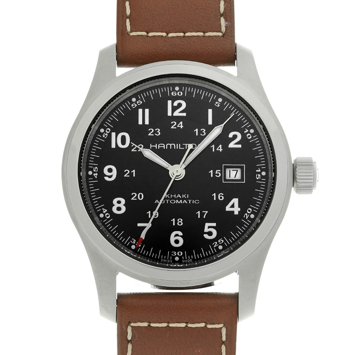 【～11/27 最大3万円クーポン】ハミルトン HAMILTON カーキ フィールド オート H70555533 ブラック メンズ 腕時計 ハミルトン 時計 高級腕時計 ブランド 【ローン48回払い無金利】【中古】