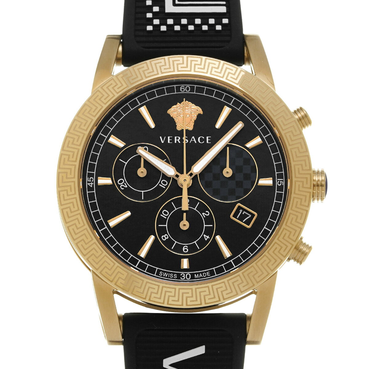 【〜11/27 最大3万円クーポン】ヴェルサーチ VERSACE スポーツテック VELT00119 ブラック メンズ 腕時計 ヴェルサーチ 時計 高級腕時計 ブランド 【ローン48回払い無金利】【中古】