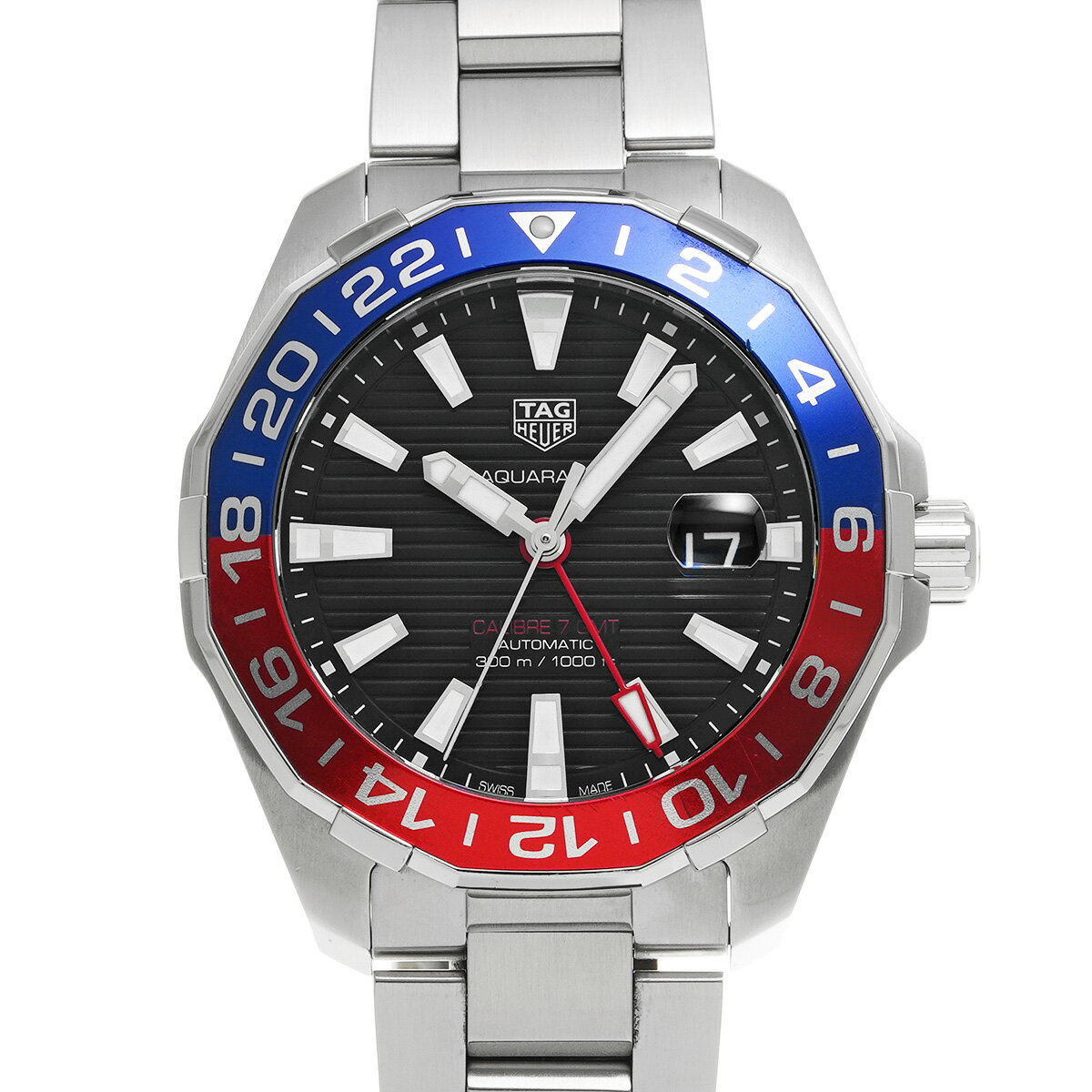 タグ ホイヤー TAG HEUER アクアレーサー キャリバー7 GMT WAY201F.BA0927 ブラック メンズ 腕時計 タグ ホイヤー 時計 高級腕時計 ブランド 【ローン48回払い無金利】【中古】