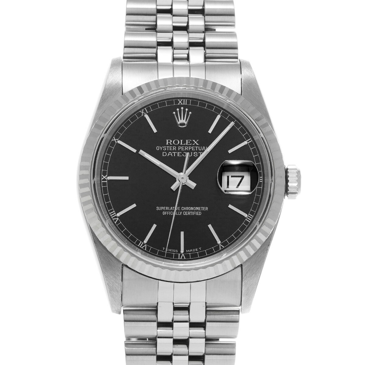 ロレックス ROLEX デイトジャスト 16234 U番(1997年頃製造) ブラック/ダイヤモンド メンズ 腕時計 ロレックス 時計 高級腕時計 ブランド 【ローン48回払い無金利】【中古】