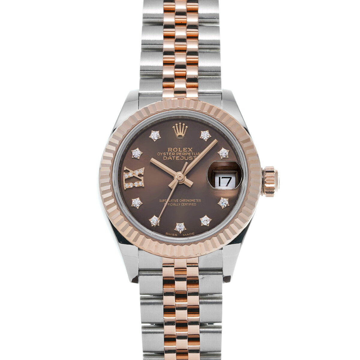 【～11/27 最大3万円クーポン】ロレックス ROLEX レディ デイトジャスト 28 279171G ランダムシリアル チョコレートブラウン/ダイヤモンド レディース 腕時計 ロレックス 時計 高級腕時計 ブランド 【ローン48回払い無金利】【中古】