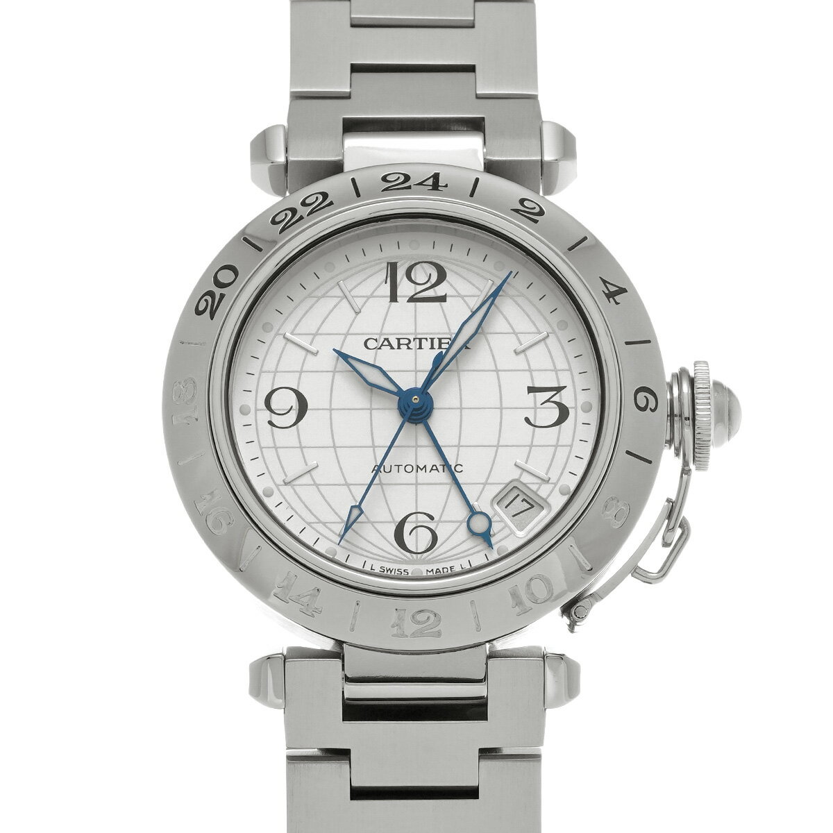 カルティエ CARTIER パシャ C メリディアン GMT W31078M7 シルバー ユニセックス 腕時計 カルティエ 時計 高級腕時計 ブランド 【ローン48回払い無金利】【中古】