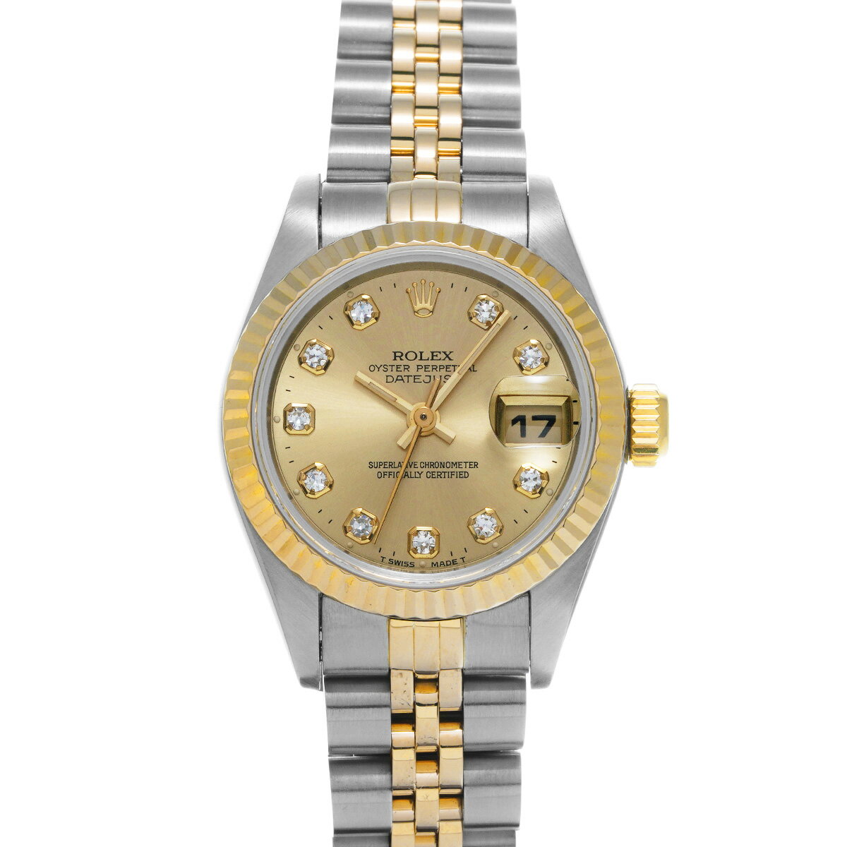 ロレックス ROLEX デイトジャスト 69173G W番(1995年頃製造) シャンパン/ダイヤモンド レディース 腕時計 ロレックス 時計 高級腕時計 ブランド 【ローン48回払い無金利】【中古】