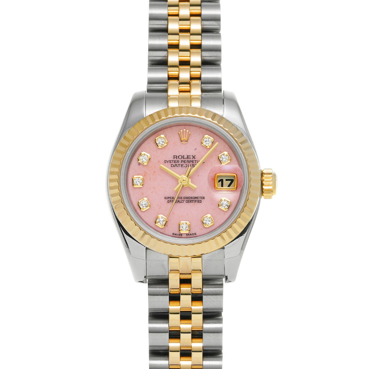 ロレックス ROLEX デイトジャスト 179173OPG F番(2004年頃製造) ピンクオパール/ダイヤモンド レディース 腕時計 ロレックス 時計 高級腕時計 ブランド 【ローン48回払い無金利】【中古】