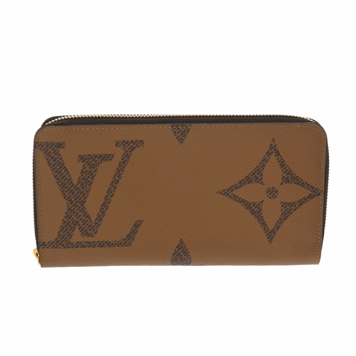 ルイ ヴィトン LOUIS VUITTON モノグラムジャイアントリバース ジッピーウォレット 旧型 ブラウン M67687 モノグラム・ジャングル・リバース・キャンバス レディース 長財布 ルイ ヴィトン 財布 ブランド 【ローン48回払い無金利】【中古】