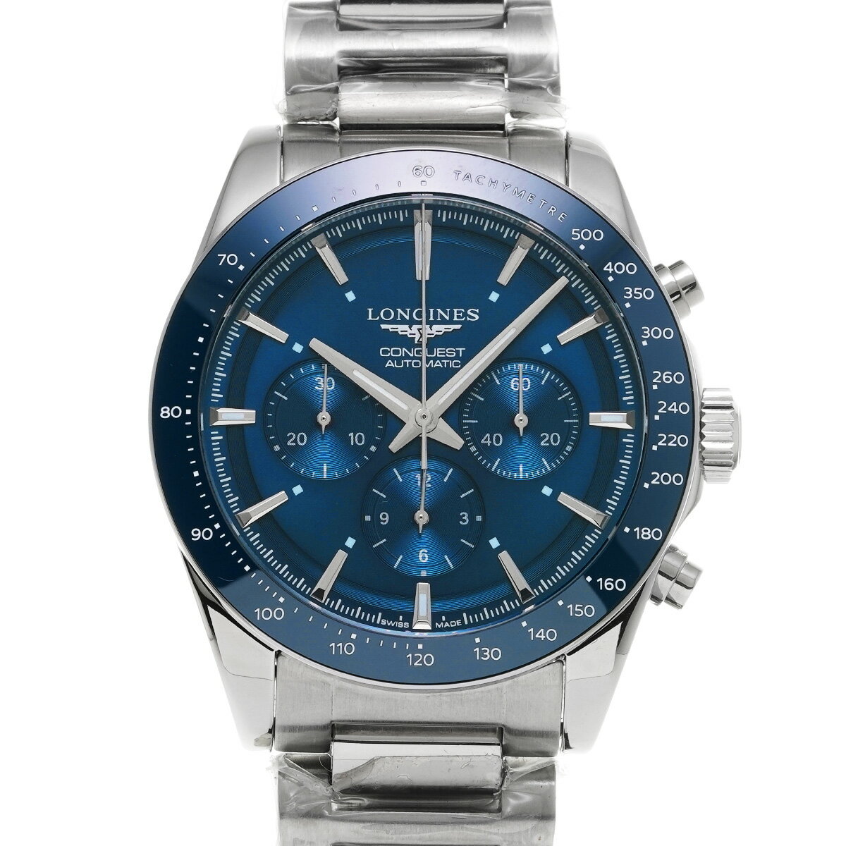 【〜11/27 最大3万円クーポン】ロンジン LONGINES コンクエスト クロノグラフ L3.835.4.92.6 ブルー/ブルー メンズ 腕時計 ロンジン 時計 高級腕時計 ブランド 【ローン48回払い無金利】【中古】