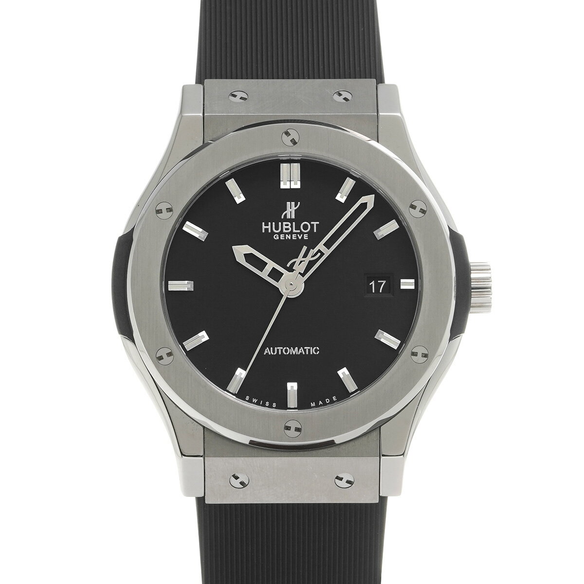 ウブロ HUBLOT クラシックフュージョン チタニウム ブラック 542.NX.1170.RX ブラック メンズ 腕時計 ウブロ 時計 高級腕時計 ブランド 【ローン48回払い無金利】【中古】