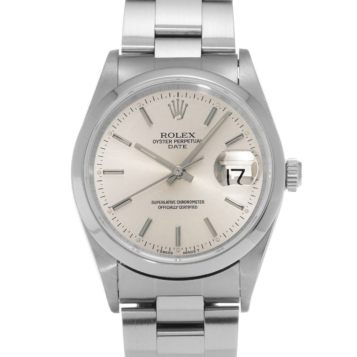 ロレックス ROLEX オイスターパーペチュアル デイト 15200 W番(1996年頃製造) シルバー メンズ 腕時計 ロレックス 時計 高級腕時計 ブランド 【ローン48回払い無金利】【中古】
