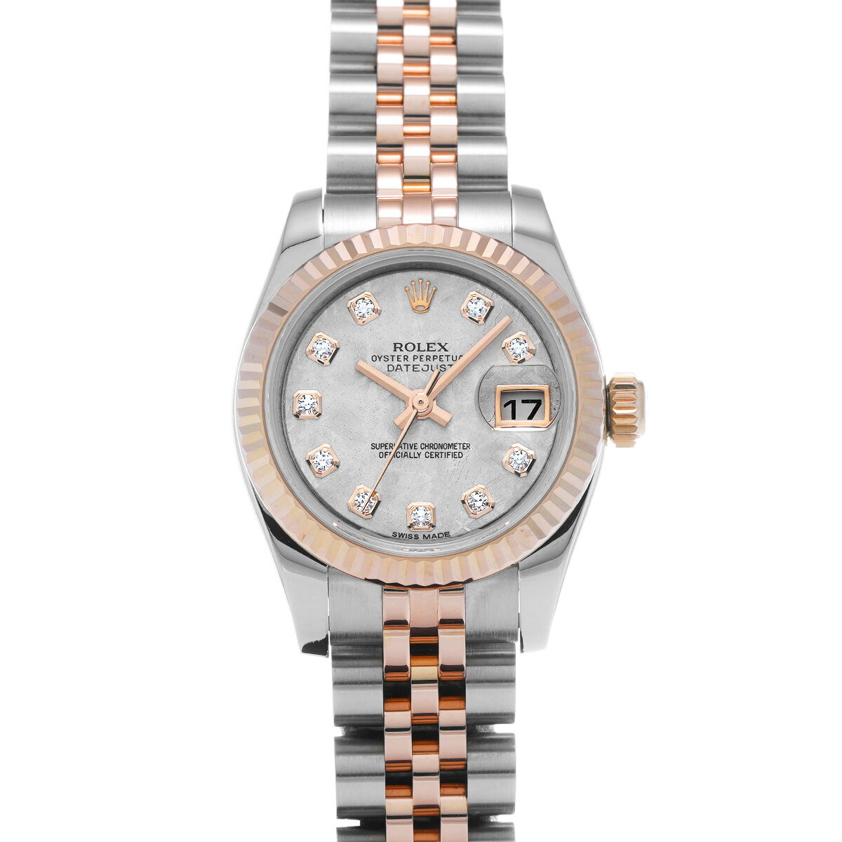 ロレックス ROLEX デイトジャスト 179171G ランダムシリアル メテオライト/ダイヤモンド レディース 腕時計 ロレックス 時計 高級腕時計 ブランド 【ローン48回払い無金利】【中古】