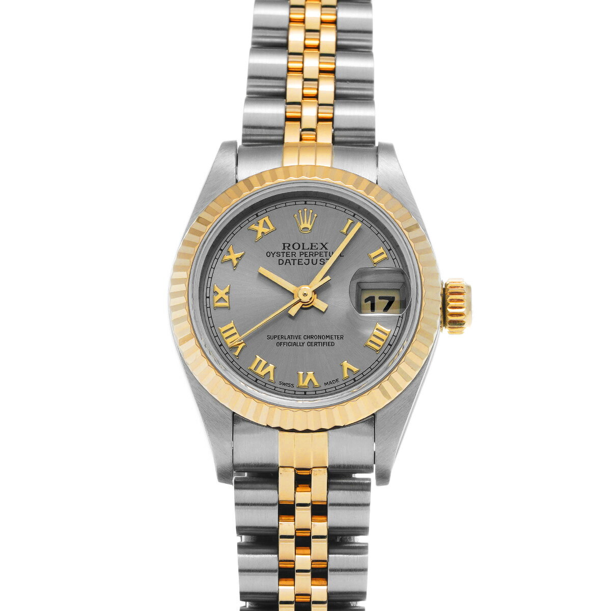 ロレックス ROLEX デイトジャスト 69173 T番(1997年頃製造) グレー レディース 腕時計 ロレックス 時計 高級腕時計 ブランド 【ローン48回払い無金利】【中古】