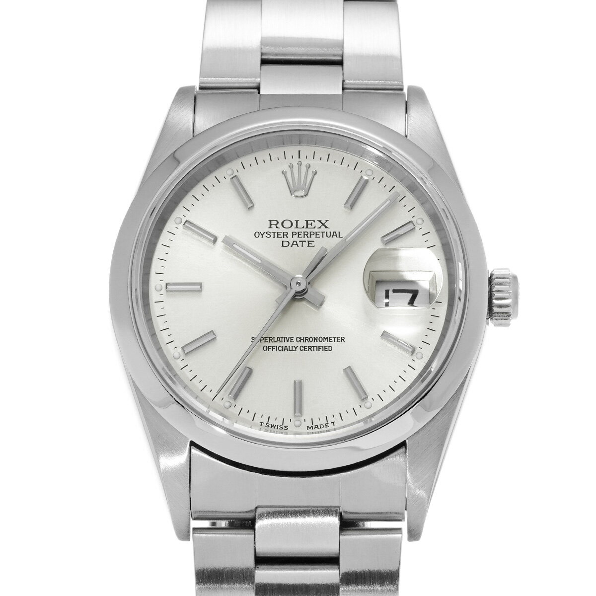 ロレックス ROLEX オイスターパーペチュアル デイト 15200 W番(1996年頃製造) シルバー メンズ 腕時計 ロレックス 時計 高級腕時計 ブランド 【ローン48回払い無金利】【中古】
