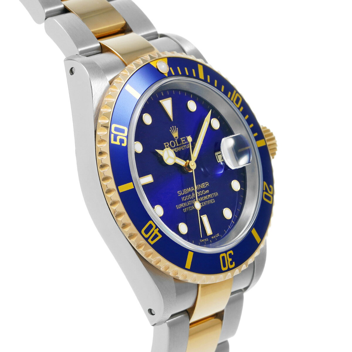 ロレックス ROLEX サブマリーナ デイト 16613 A番(1999年頃製造) ブルー メンズ 腕時計 ロレックス 時計 高級腕時計 ブランド 【ローン48回払い無金利】【中古】