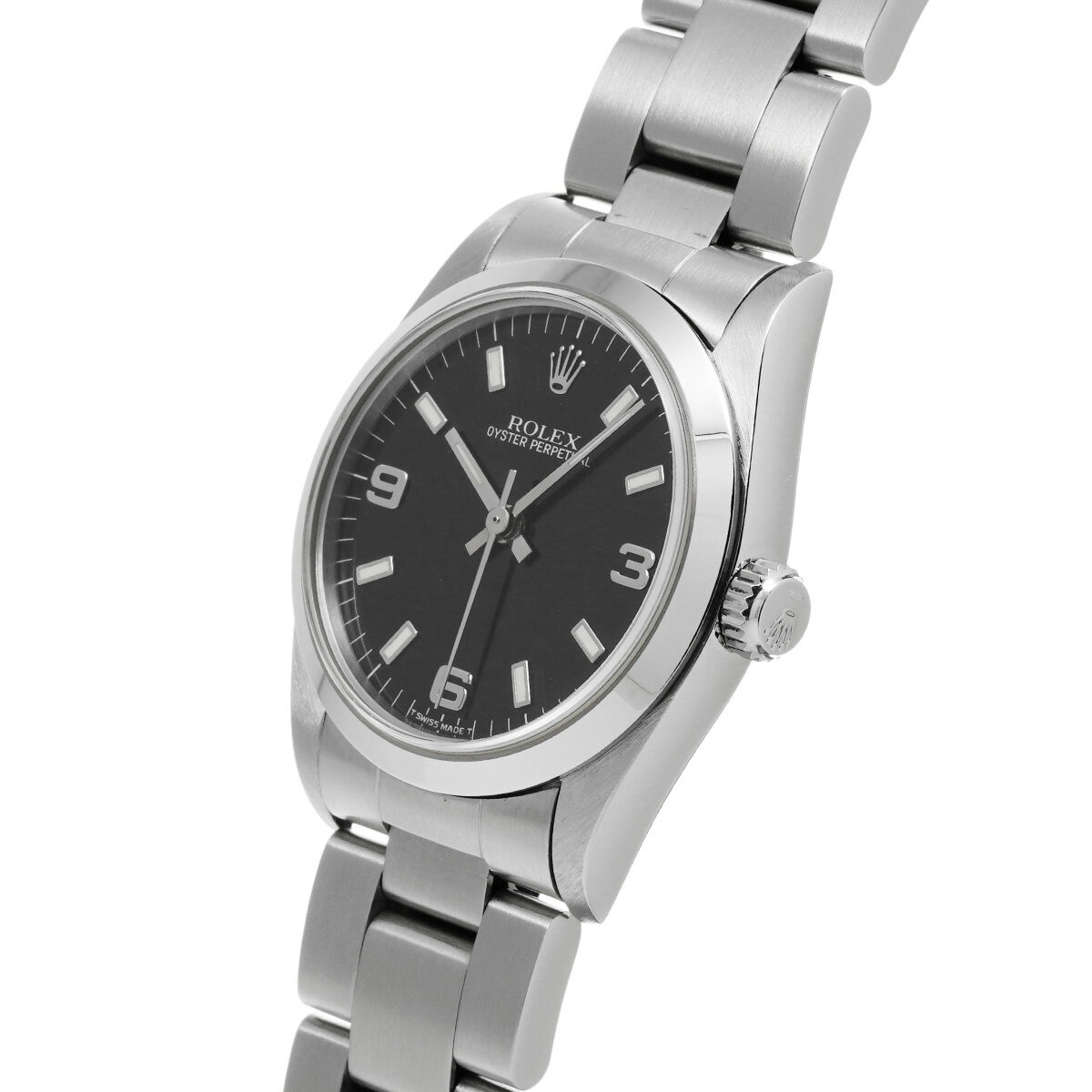 【〜11/27 最大3万円クーポン】ロレックス ROLEX オイスターパーペチュアル 67480 T番(1996年頃製造) ブラック ユニセックス 腕時計 ロレックス 時計 高級腕時計 ブランド 【ローン48回払い無金利】【中古】