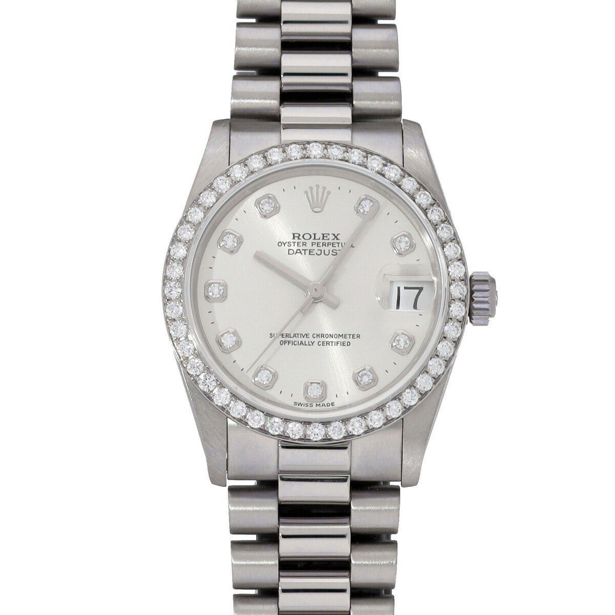 ロレックス ROLEX デイトジャスト 68289G E番(1990年頃製造) シルバー/ダイヤモンド ユニセックス 腕時計 ロレックス 時計 高級腕時計 ブランド 【ローン48回払い無金利】【中古】