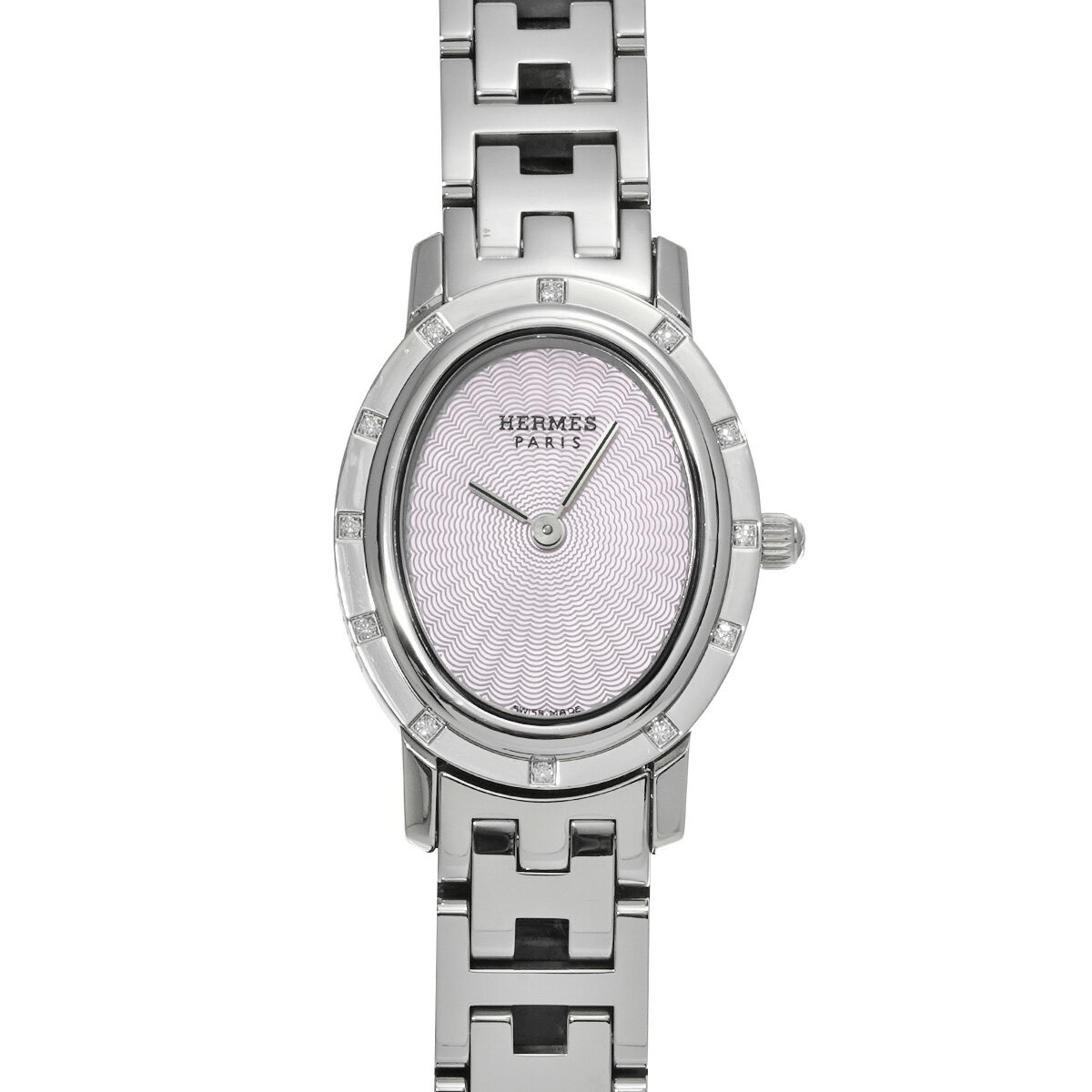 【〜11/27 最大3万円クーポン】エルメス HERMES クリッパー オーバル C01.230 ピンクシェル ユニセックス 腕時計 エルメス 時計 高級腕時計 ブランド 【ローン48回払い無金利】【中古】