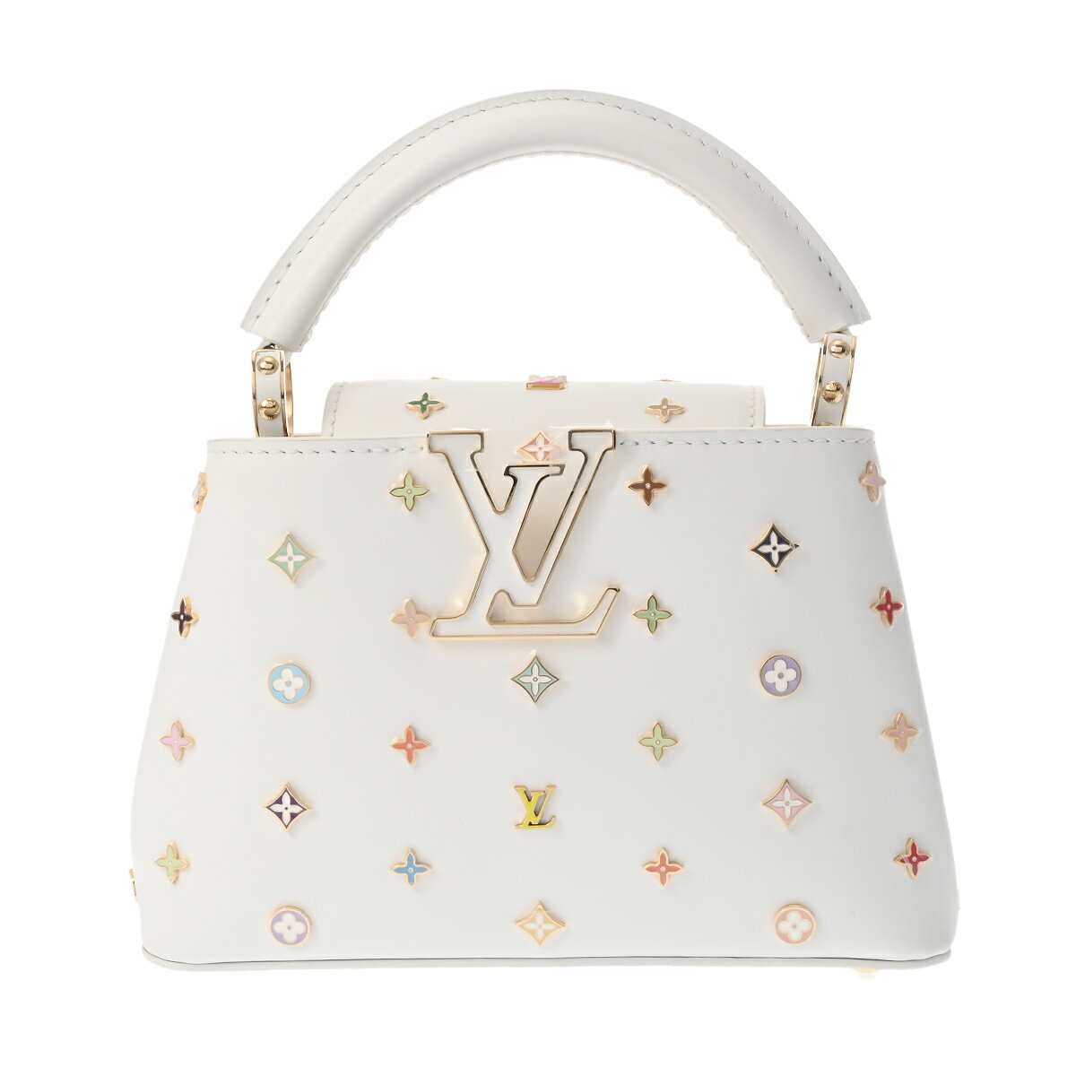 ルイ ヴィトン LOUIS VUITTON LV×TM カプシーヌ MINI 2025年クルーズコレクション ホワイト系マルチカ..