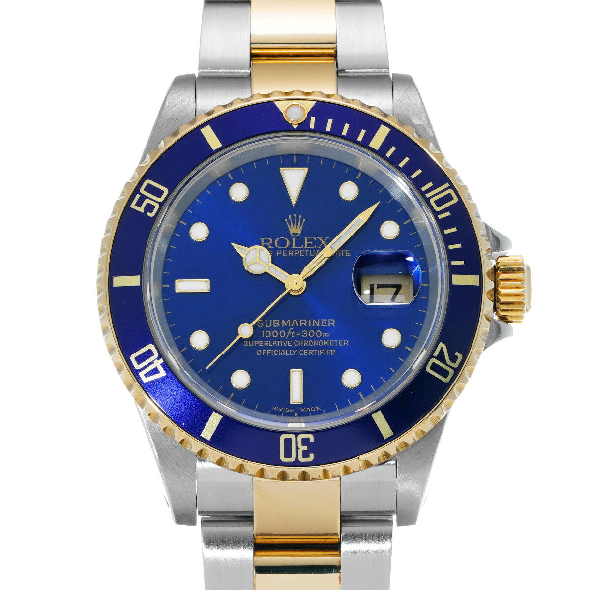 ロレックス ROLEX サブマリーナ デイト 16613 Y番(2003年頃製造) ブルー メンズ 腕...