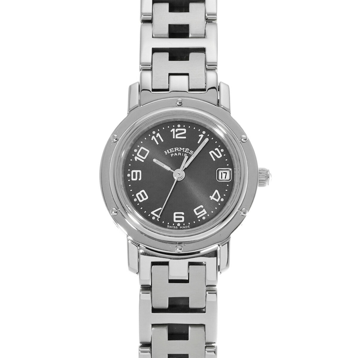 エルメス HERMES クリッパー CL4.210 グレー レディース 腕時計 エルメス 時計 高級腕時計 ブランド 【ローン48回払い無金利】【中古】