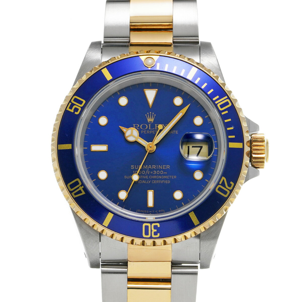 ロレックス ROLEX サブマリーナ デイト 16613 S番(1994年頃製造) ブルー メンズ 腕...