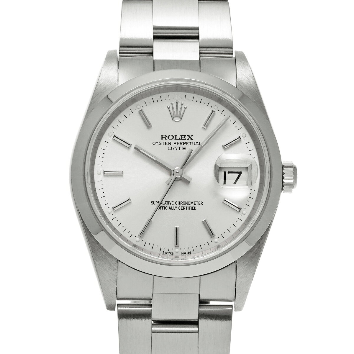 ロレックス ROLEX オイスターパーペチュアル デイト 15200 Y番(2002年頃製造) シルバー メンズ 腕時計 ロレックス 時計 高級腕時計 ブランド 【ローン48回払い無金利】【中古】