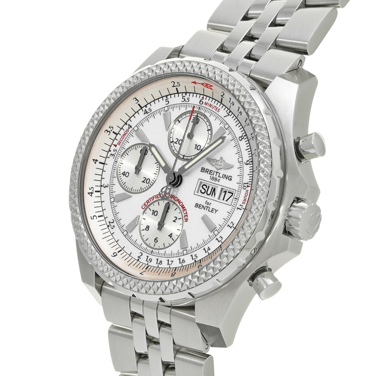 ブライトリング BREITLING ベントレー GT レーシング A1336313/A575 ホワイト/シルバー メンズ 腕時計 ブライトリング 時計 高級腕時計 ブランド 【ローン48回払い無金利】【中古】