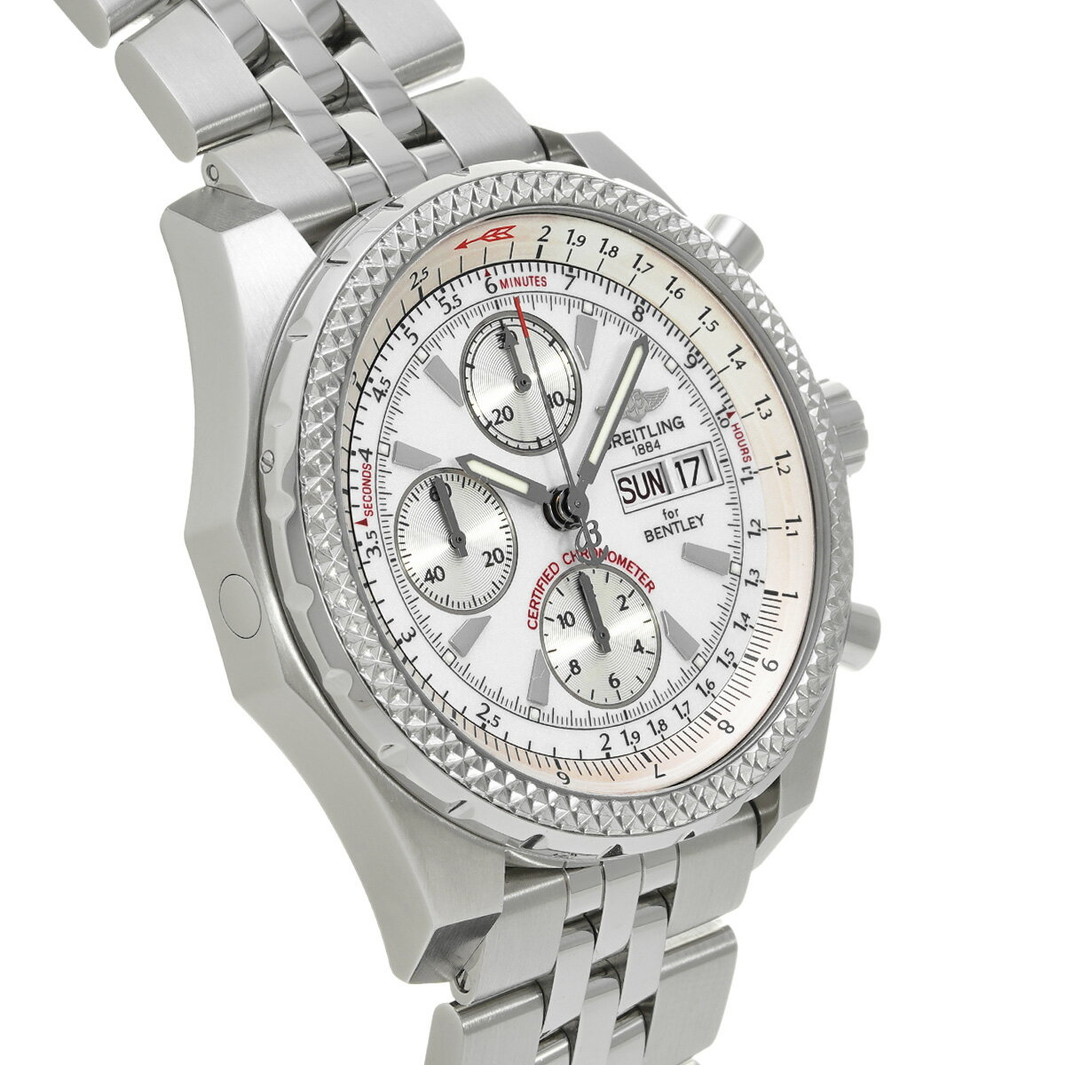 ブライトリング BREITLING ベントレー GT レーシング A1336313/A575 ホワイト/シルバー メンズ 腕時計 ブライトリング 時計 高級腕時計 ブランド 【ローン48回払い無金利】【中古】