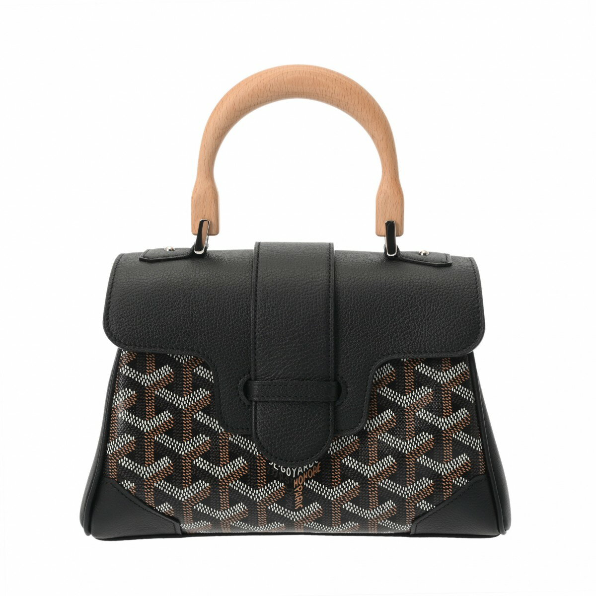 【〜12/11 最大3万円クーポン】ゴヤール GOYARD ヘリンボーン サイゴン ミニ ブラック  ...