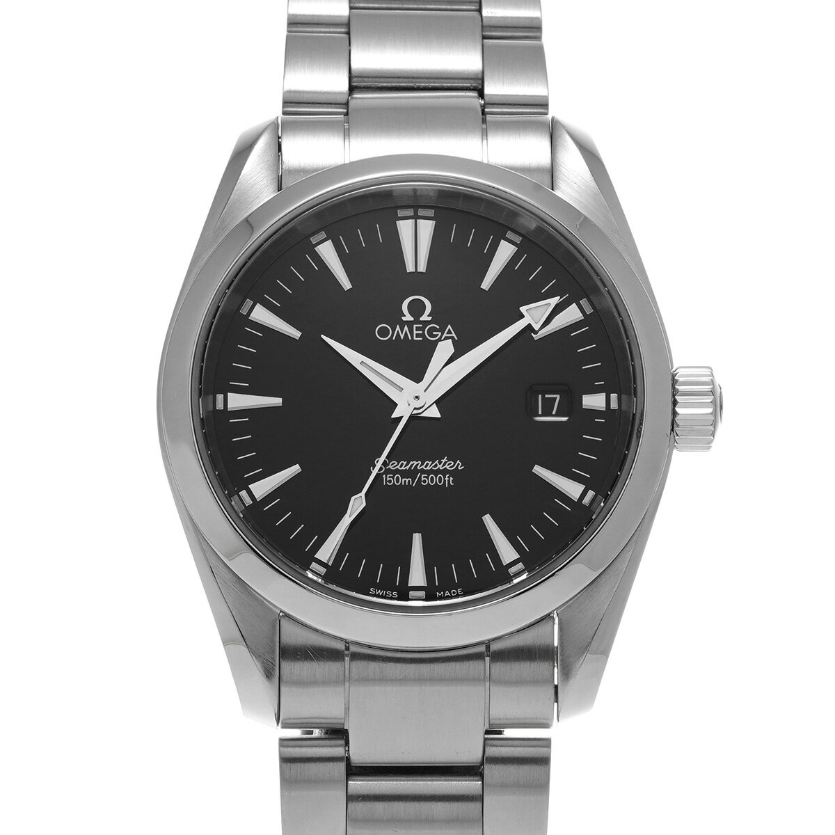 オメガ OMEGA シーマスター アクアテラ クォーツ 2518.50 ブラック メンズ 腕時計 オ ...