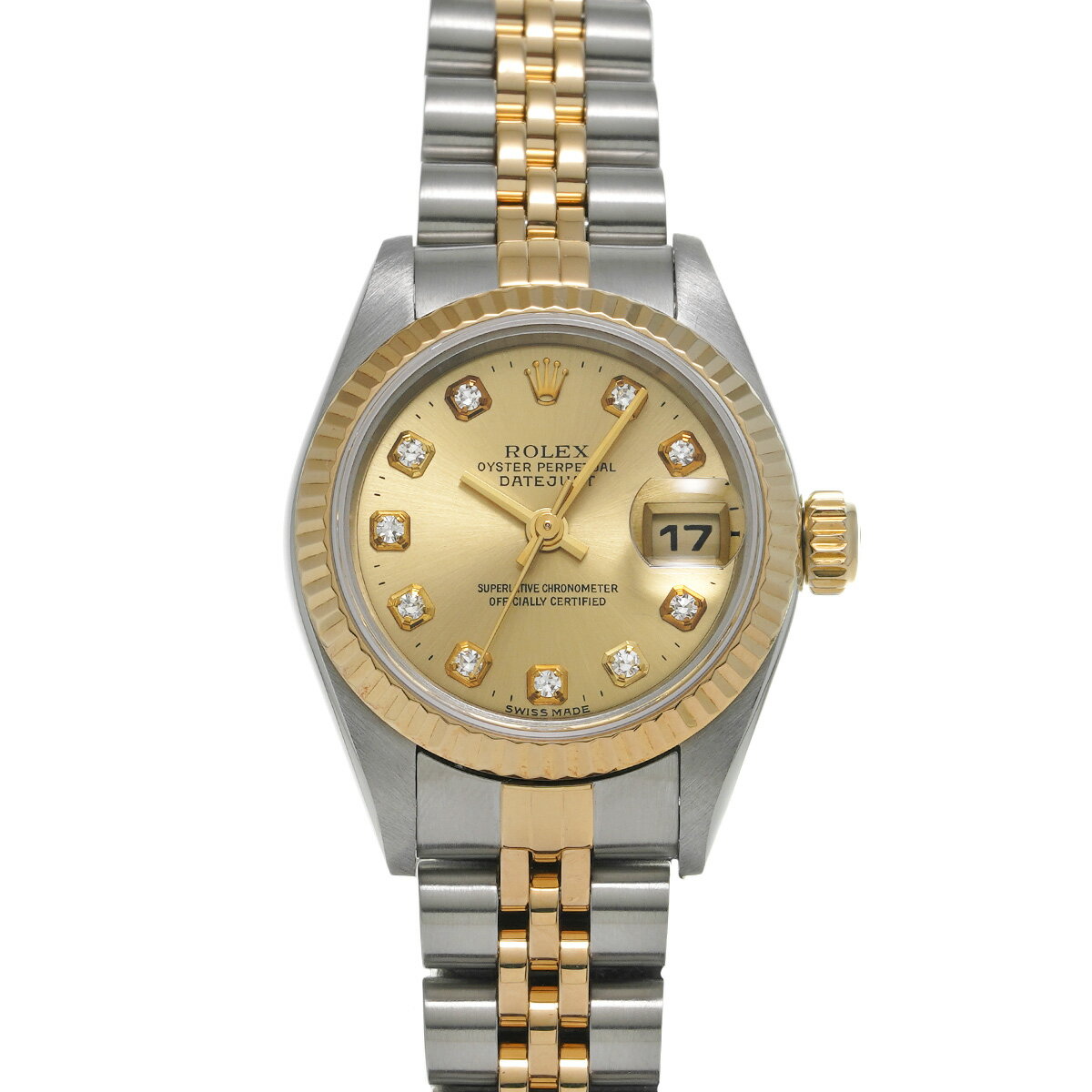 ロレックス ROLEX デイトジャスト 79173G A番(1999年頃製造) シャンパン/ダイヤモンド レディース 腕時計 ロレックス 時計 高級腕時計 ブランド 【ローン48回払い無金利】【中古】