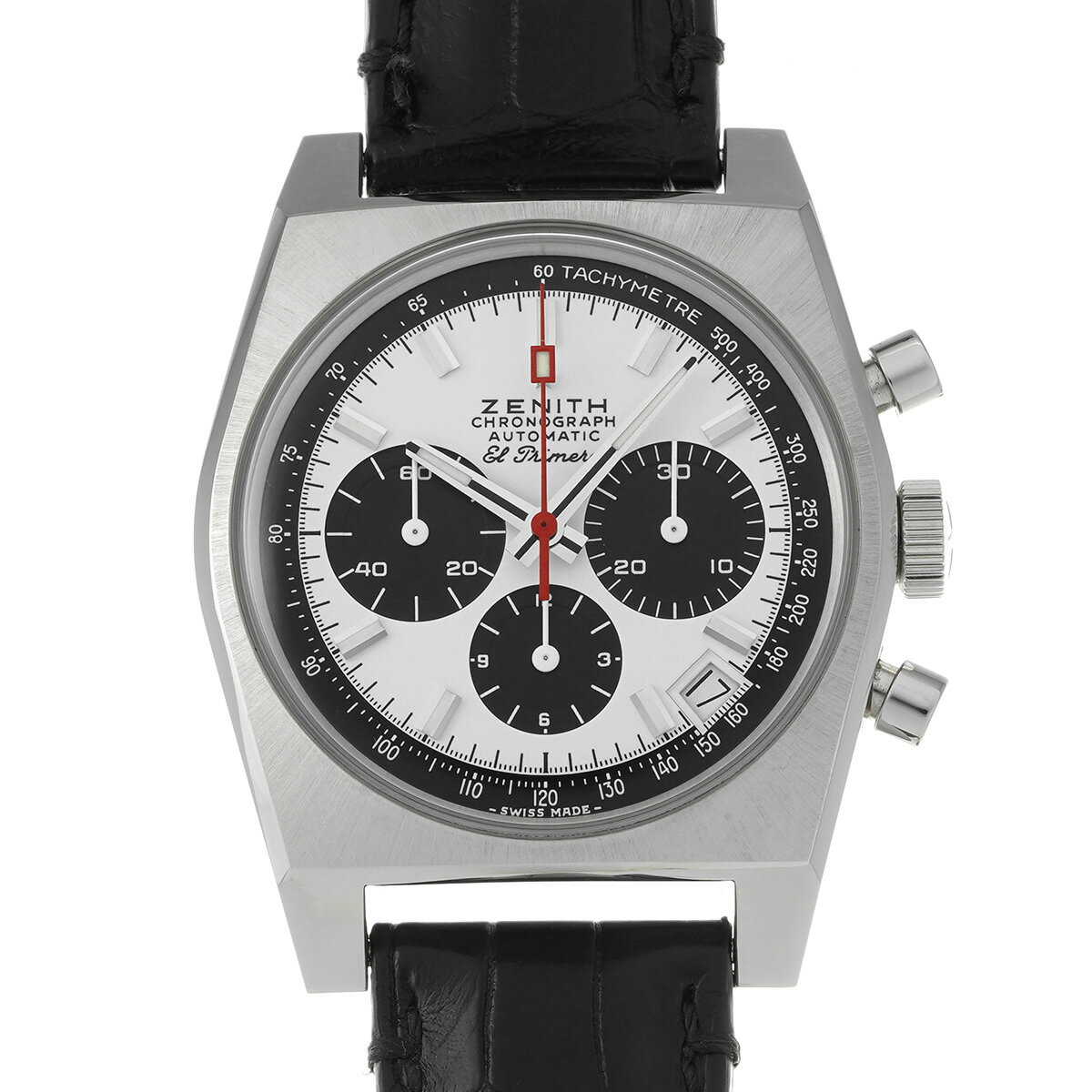 【～12/11 最大3万円クーポン】ゼニス ZENITH クロノマスター A384 リバイバル 03.A384.400/21.C815 ホワイト/ブラック メンズ 腕時計 ゼニス 時計 高級腕時計 ブランド 【ローン48回払い無金利】【中古】