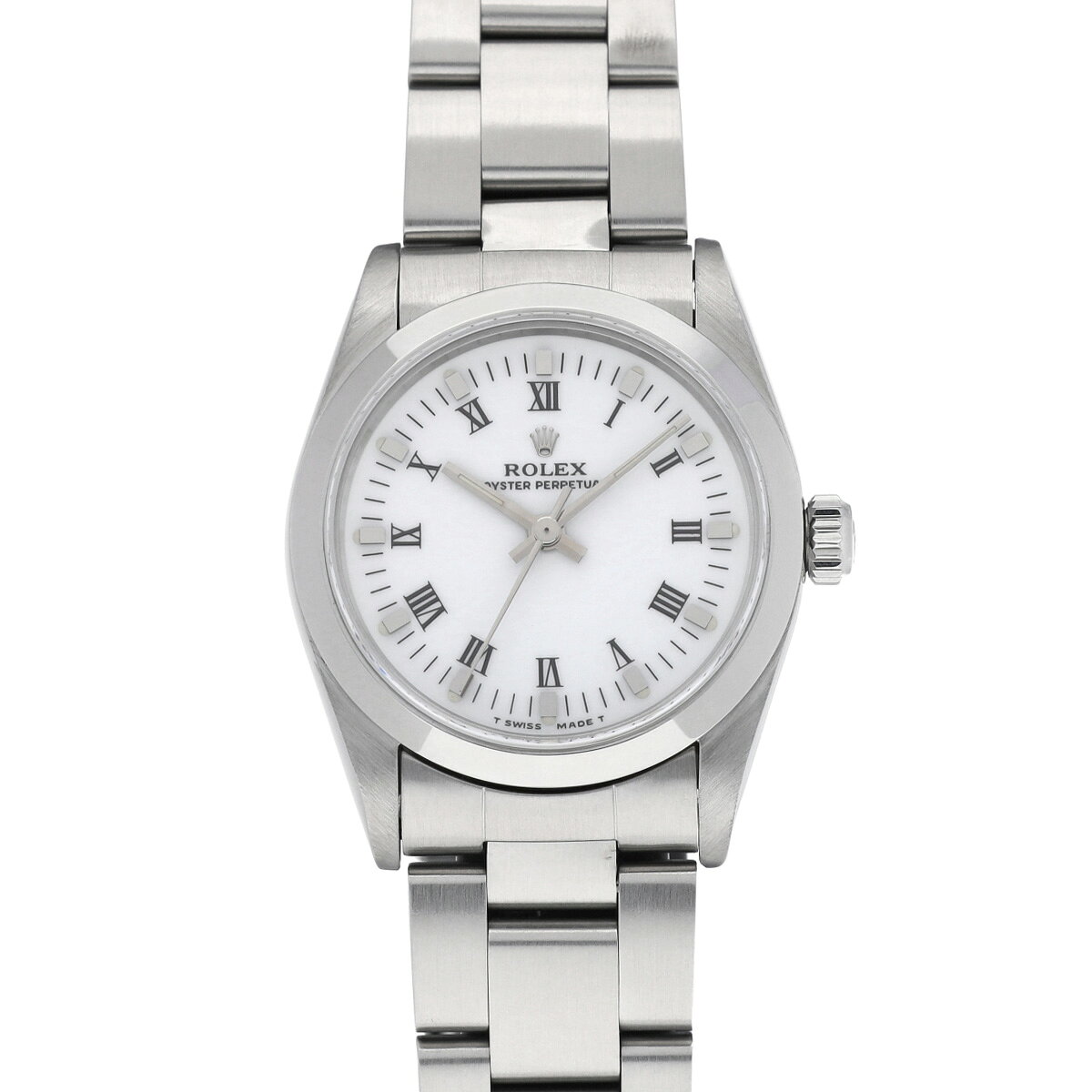 ロレックス ROLEX オイスターパーペチュアル 67480 U番(1997年頃製造) ホワイト ユニセックス 腕時計 ロレックス 時計 高級腕時計 ブランド 【ローン48回払い無金利】【中古】