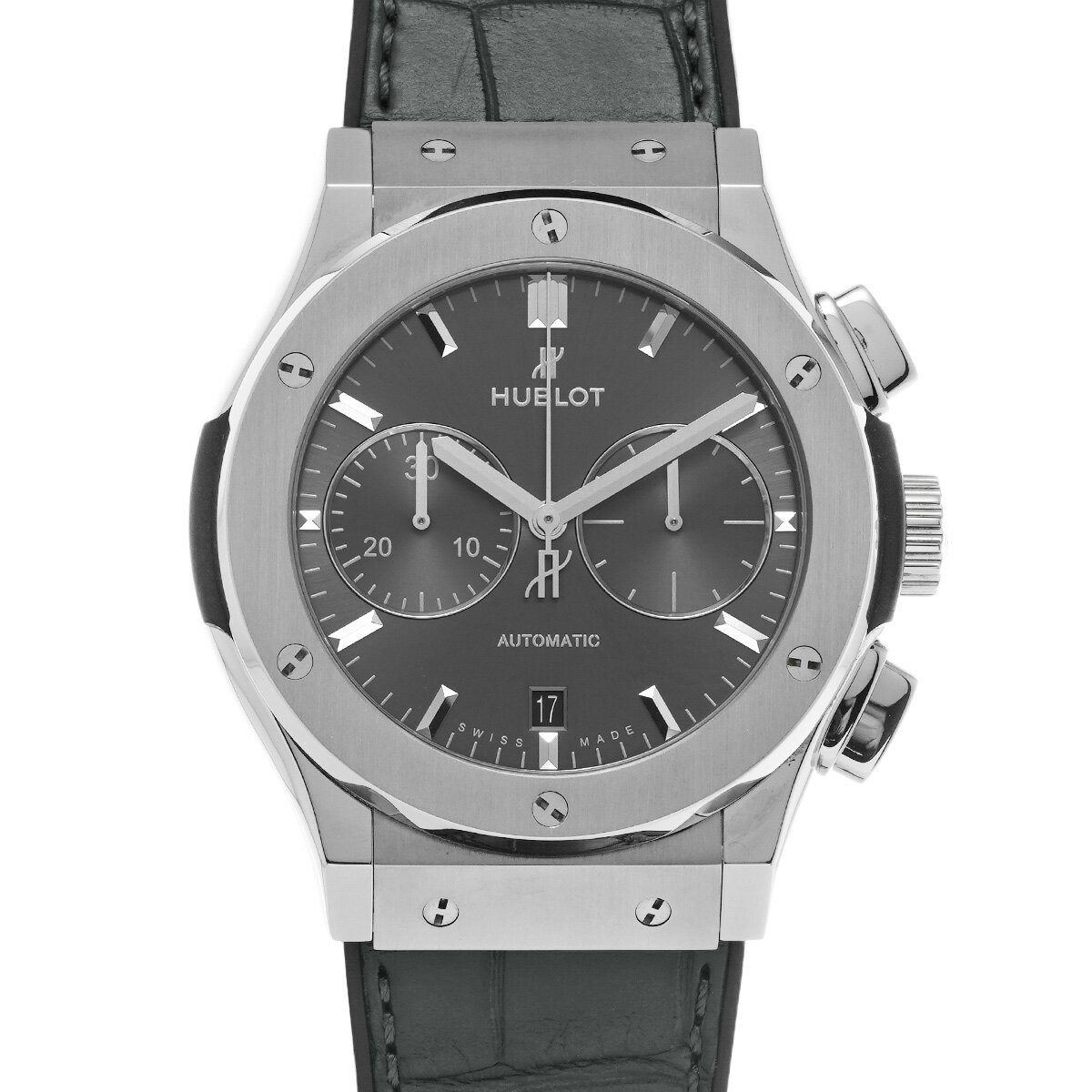 ウブロ HUBLOT クラシックフュージョン チタニウム クロノグラフ レーシンググレー 521.NX.7071.LR グレー メンズ 腕時計 ウブロ 時計 高級腕時計 ブランド 【ローン48回払い無金利】【中古】