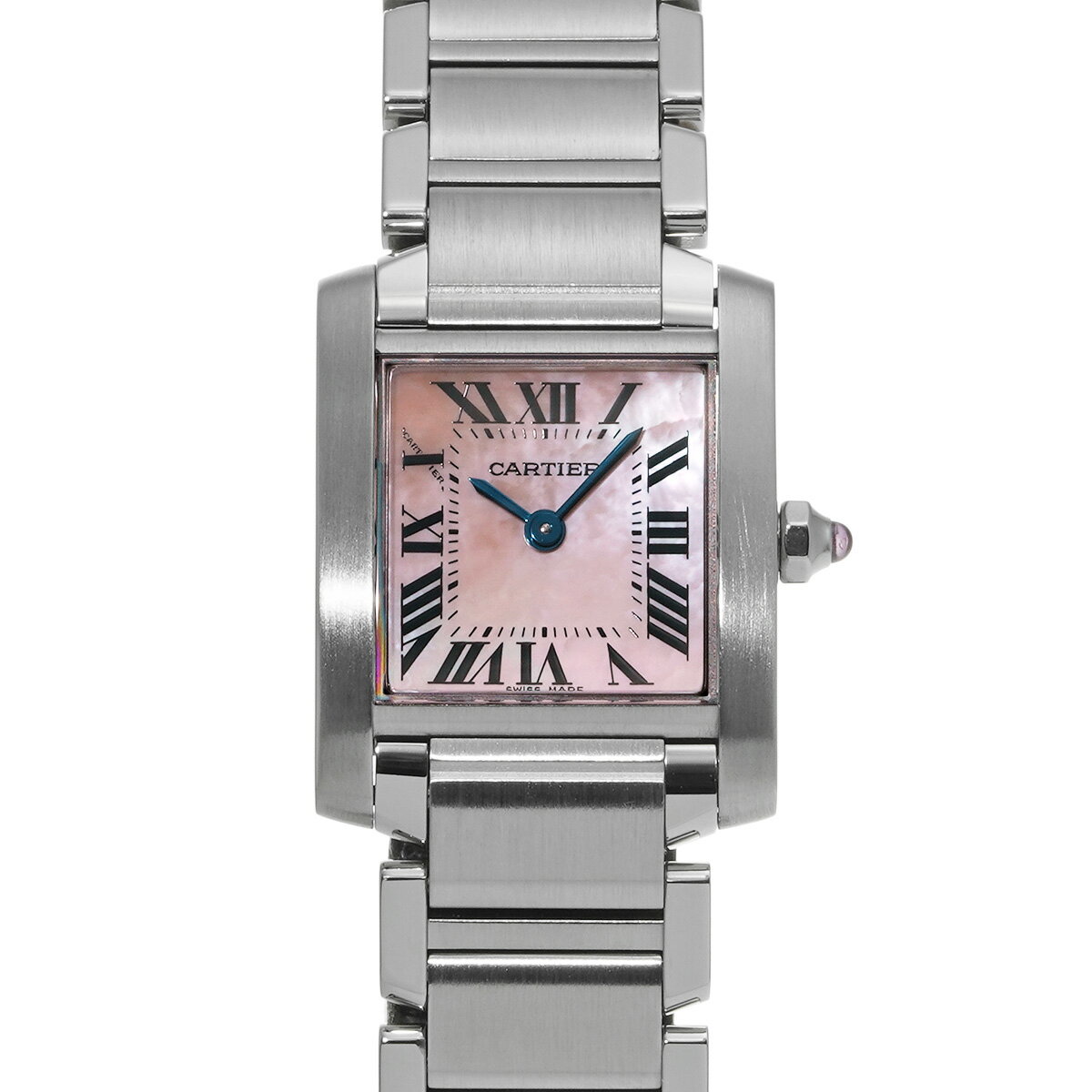 カルティエ CARTIER タンク フランセーズ SM W51028Q3 ピンクシェル レディース 腕時計 カルティエ 時計 高級腕時計 ブランド 【ローン48回払い無金利】【中古】