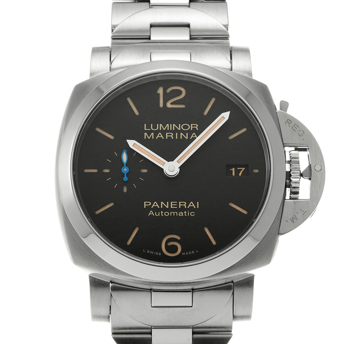パネライ PANERAI ルミノールマリーナ 1950 3デイズ アッチャイオ PAM00722 T番(2017年製造) ブラック メンズ 腕時計 パネライ 時計 高級腕時計 ブランド 【ローン48回払い無金利】【中古】