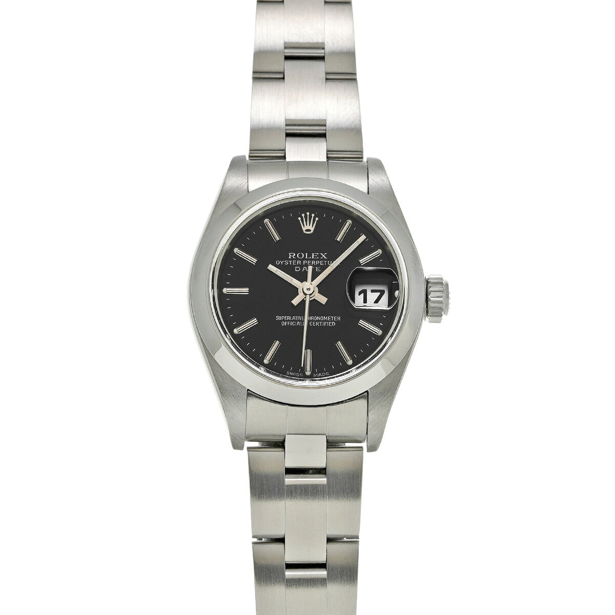 ロレックス ROLEX オイスターパーペチュアル デイト 79160 F番(2004年頃製造) ブラック レディース 腕時計 ロレックス 時計 高級腕時計 ブランド 【ローン48回払い無金利】【中古】