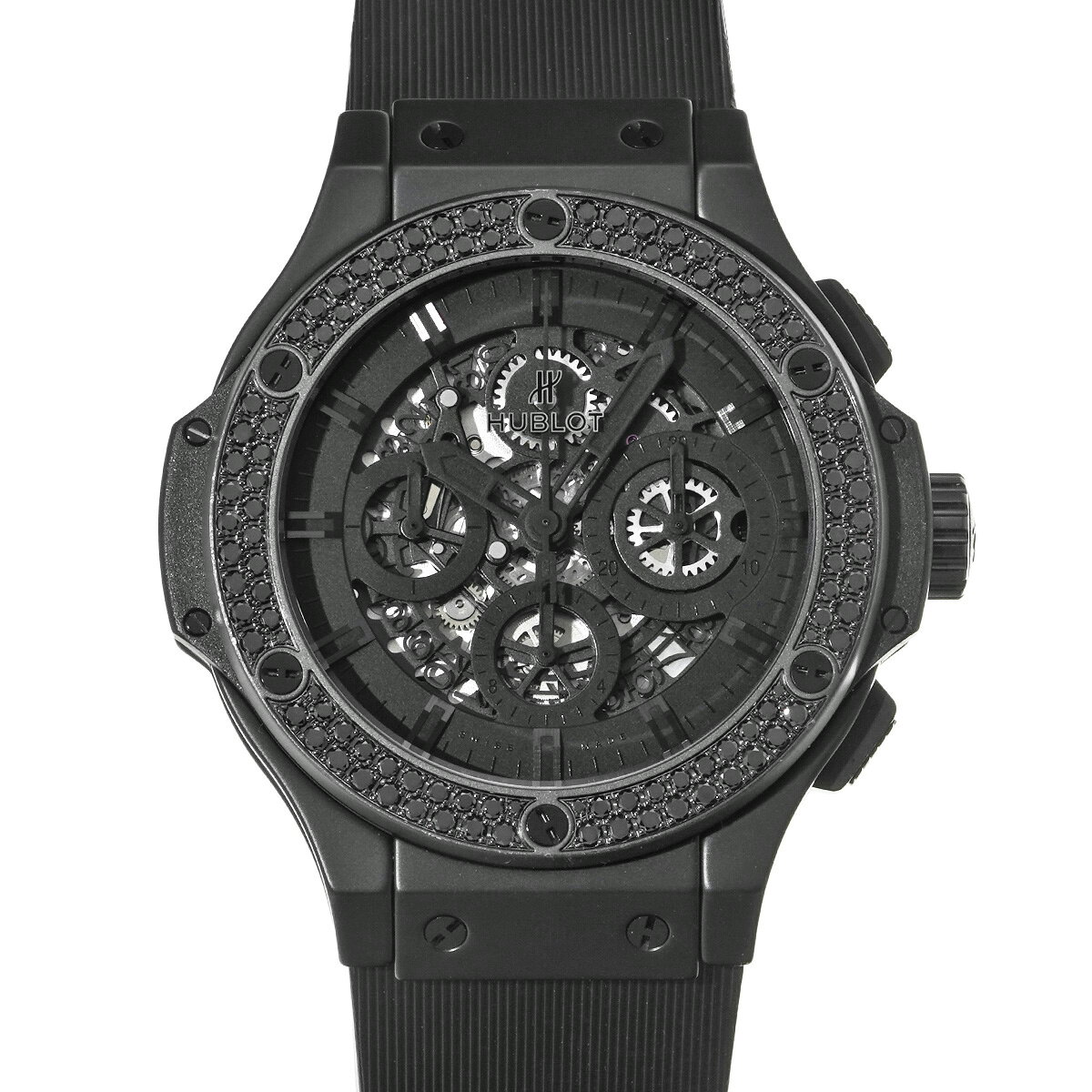 【〜7/26 最大5万円クーポン】ウブロ HUBLOT ビッグバン アエロバン オールブラッククロノ 311.CI.1110.RX.1100 ブラック/スケルトン メンズ 腕時計 ウブロ 時計 高級腕時計 ブランド 【ローン48回払い無金利】【中古】