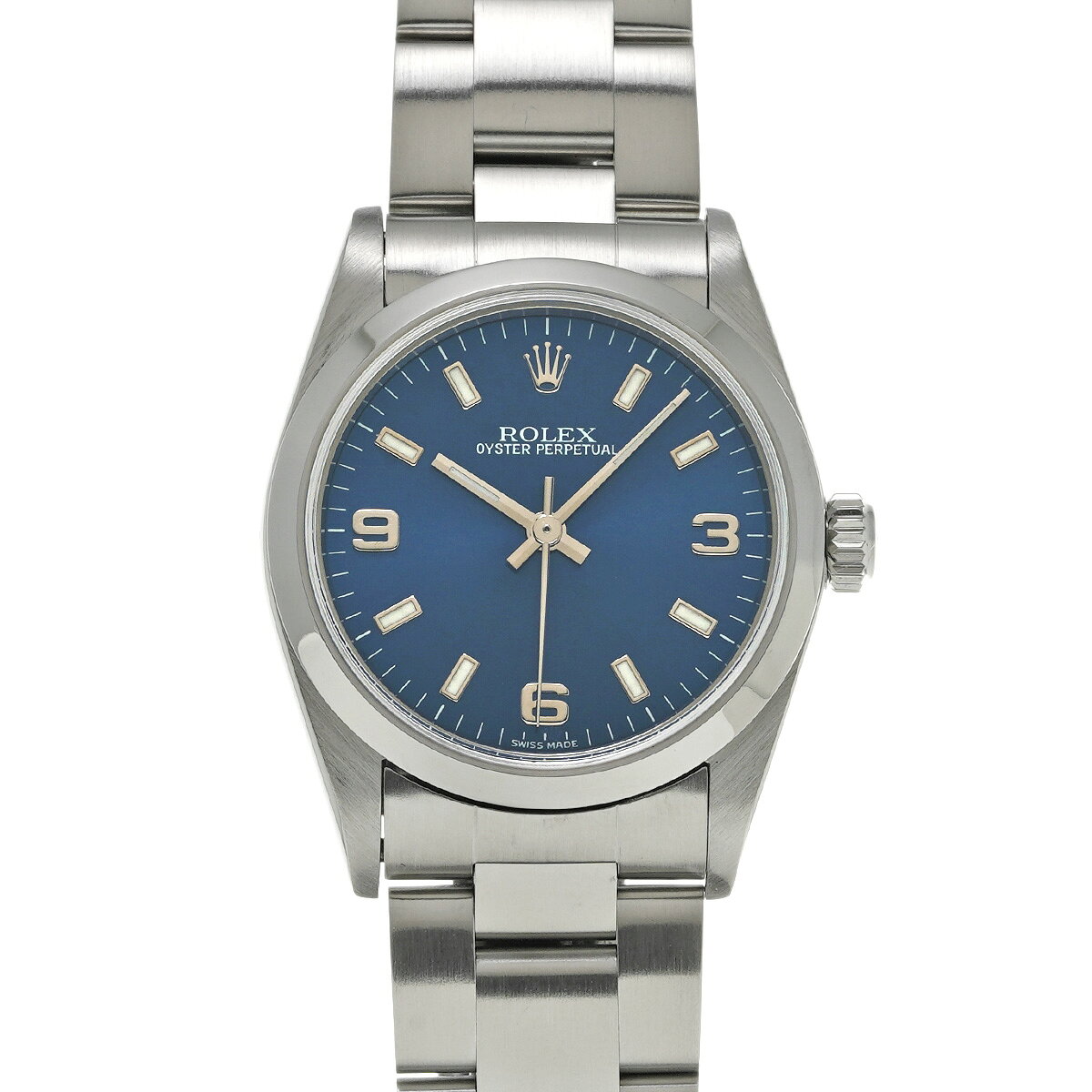 ロレックス ROLEX オイスターパーペチュアル 77080 K番(2002年頃製造) ブルー ユニセックス 腕時計 ロレックス 時計 高級腕時計 ブランド 【ローン48回払い無金利】【中古】