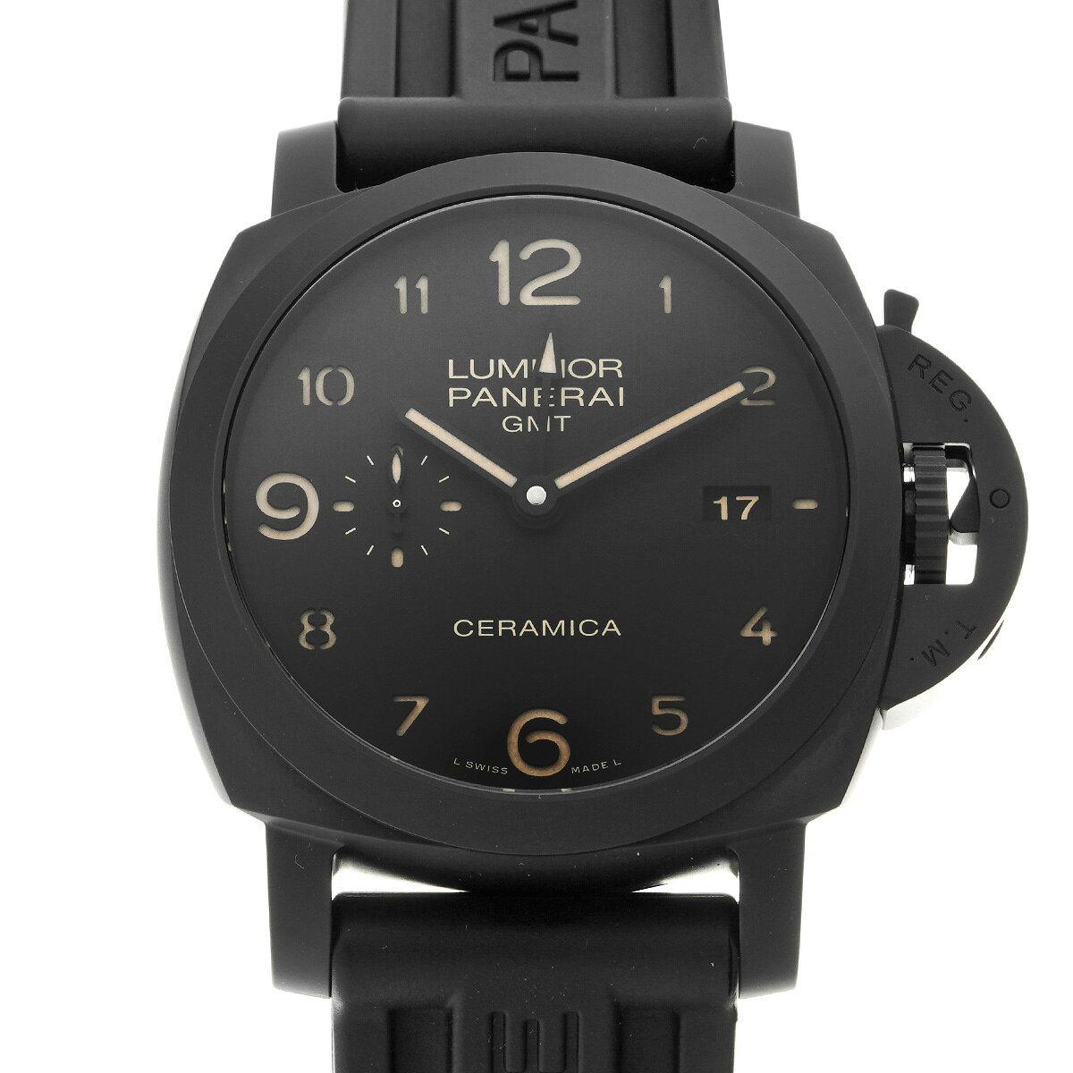 パネライ PANERAI ルミノール 1950 GMT セラミカ PAM00441 P番(2013年製造) ブラック メンズ 腕時計 パネライ 時計 高級腕時計 ブランド 【ローン48回払い無金利】【中古】
