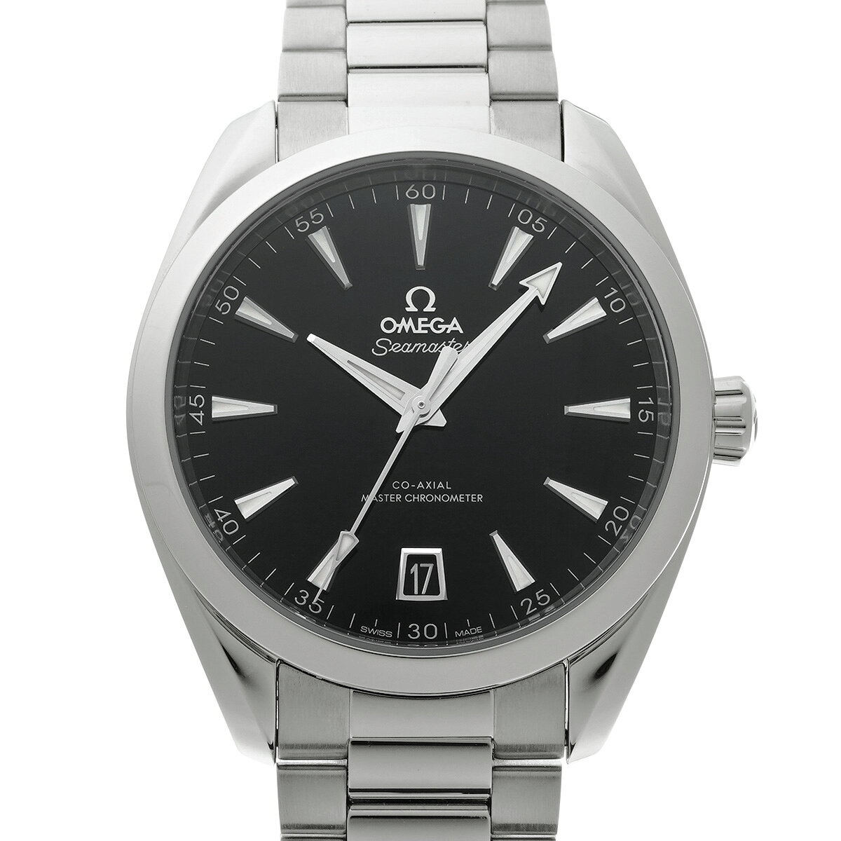 【〜7/26 最大5万円クーポン】オメガ OMEGA シーマスター アクアテラ コーアクシャル マスタークロノメーター 220.10.41.21.01.002 ブラック メンズ 腕時計 オメガ 時計 高級腕時計 ブランド 【ローン48回払い無金利】【中古】