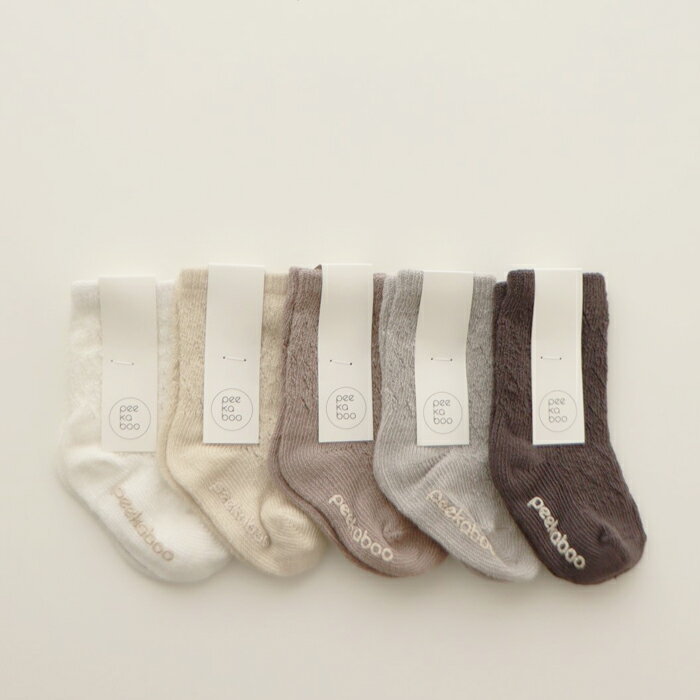 SALE定価580円＜BABY＞＜KIDS＞congcong socks 1足 透かし編みクルーソックス 10cm 11cm 12cm 13cm 滑り止め付き 韓国子供服 男の子 女の子 靴下 シンプル こども キッズ くすみ色 ナチュラル 可愛い フォーマル 赤ちゃん ベビー こども ソックス