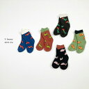 SALE定価1,880円 厚手ソックス<KIDS>vb dinosaur socks 5足セット 滑り止め無し 靴下 韓国子供服 恐竜 ダイナソー 男の子 女の...