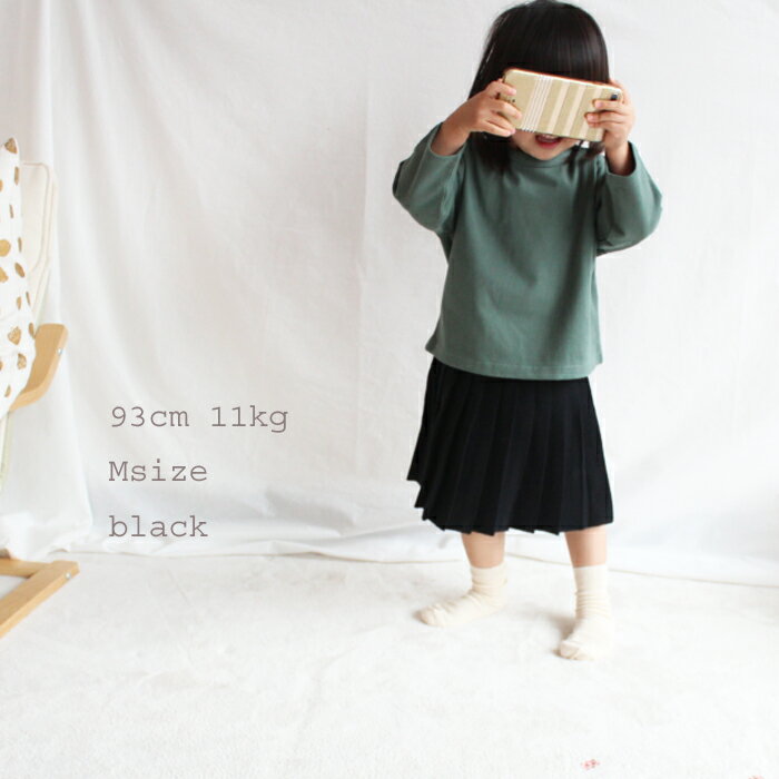 SALE 定価2,200円＜BABY＞＜KIDS＞ニットプリーツスカート ブラック グレー 韓国子供服 男の子 女の子 キッズ こども服 90cm 100cm 110cm 120cm 130cm